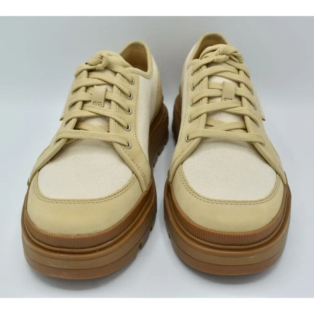 Timberland Womens Size 9.5‎ Ray City EK+ Natural Canvas Platform Oxford Shoes
